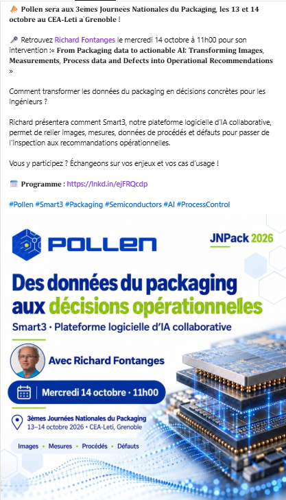 Visuel Pollen JNPack 2026 avec Richard Fontanges